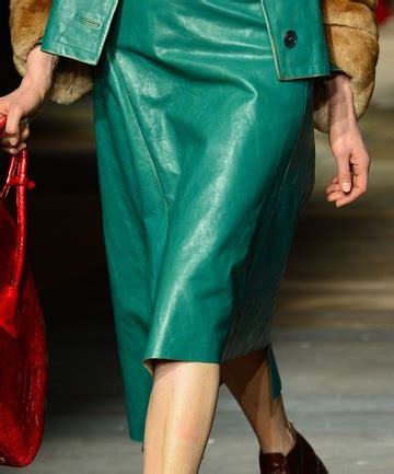 prada green leather skirt|Prada nylon skirt.